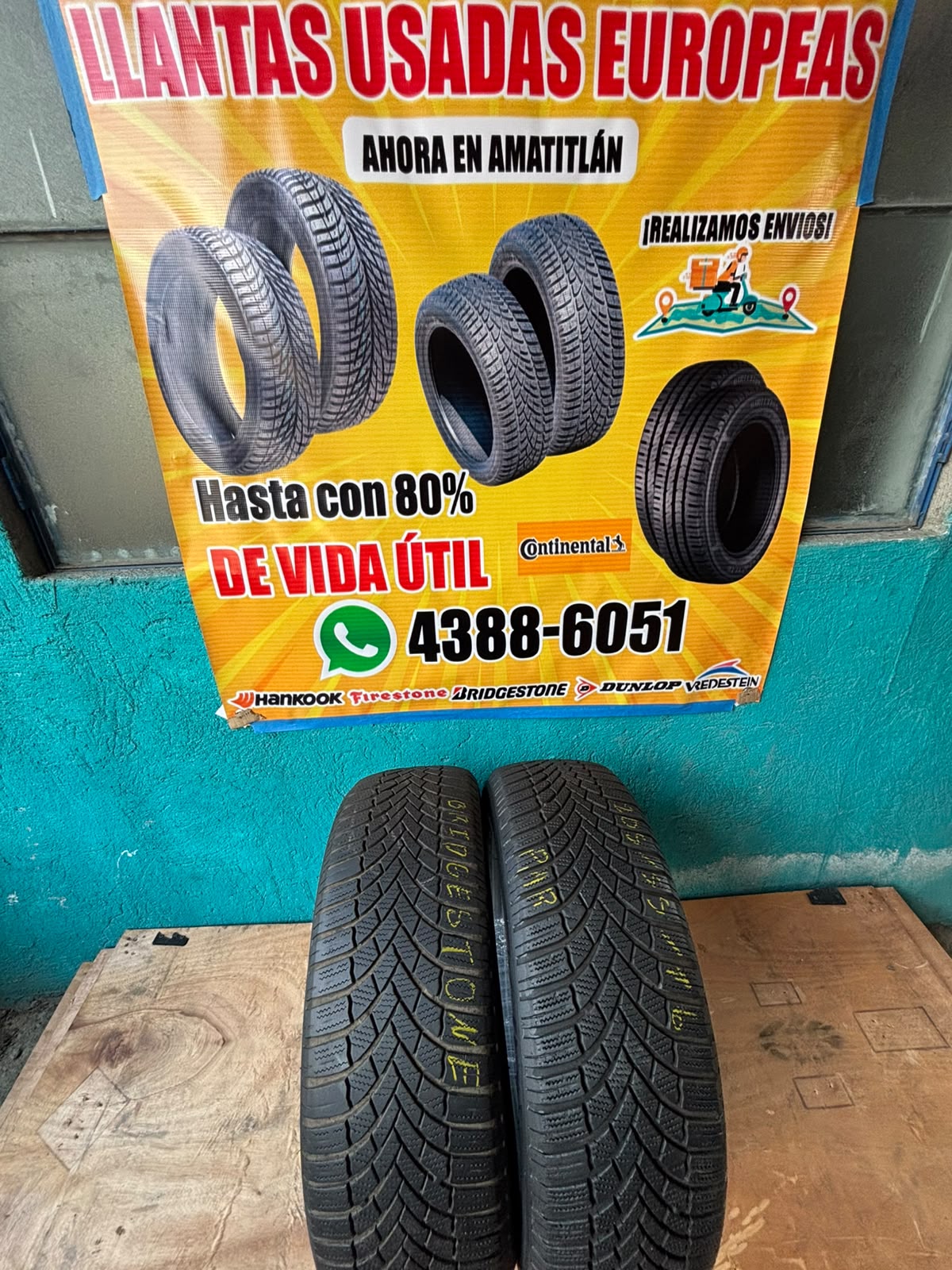 PAR DE LLANTAS 205/55/15 BRIDGESTONE