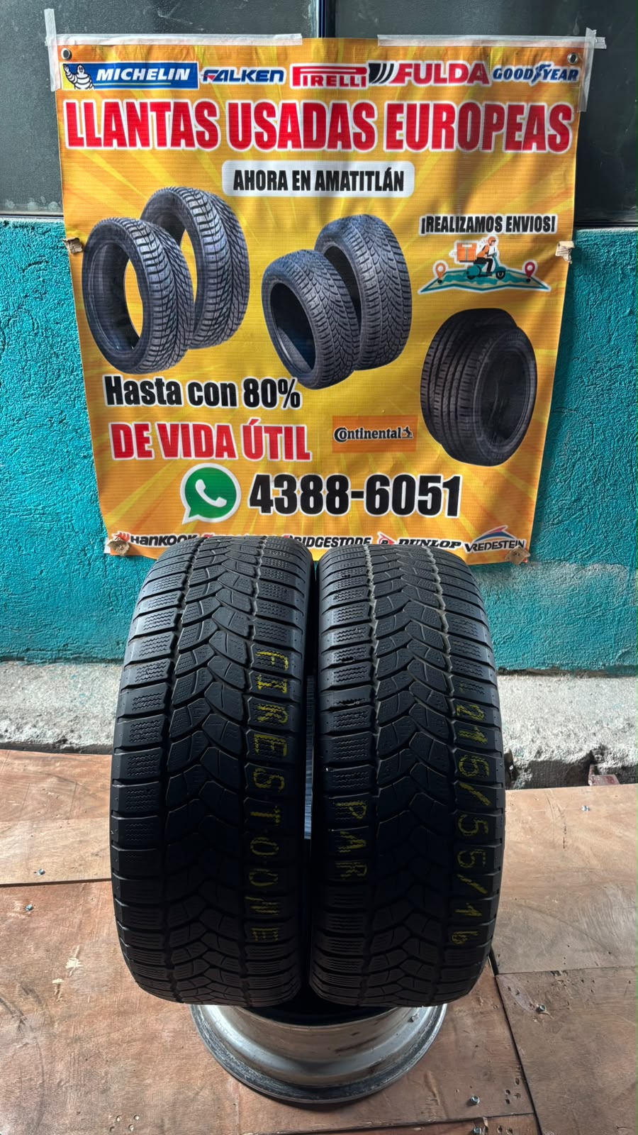 PAR DE LLANTAS 215/55/16 FIRESTONE