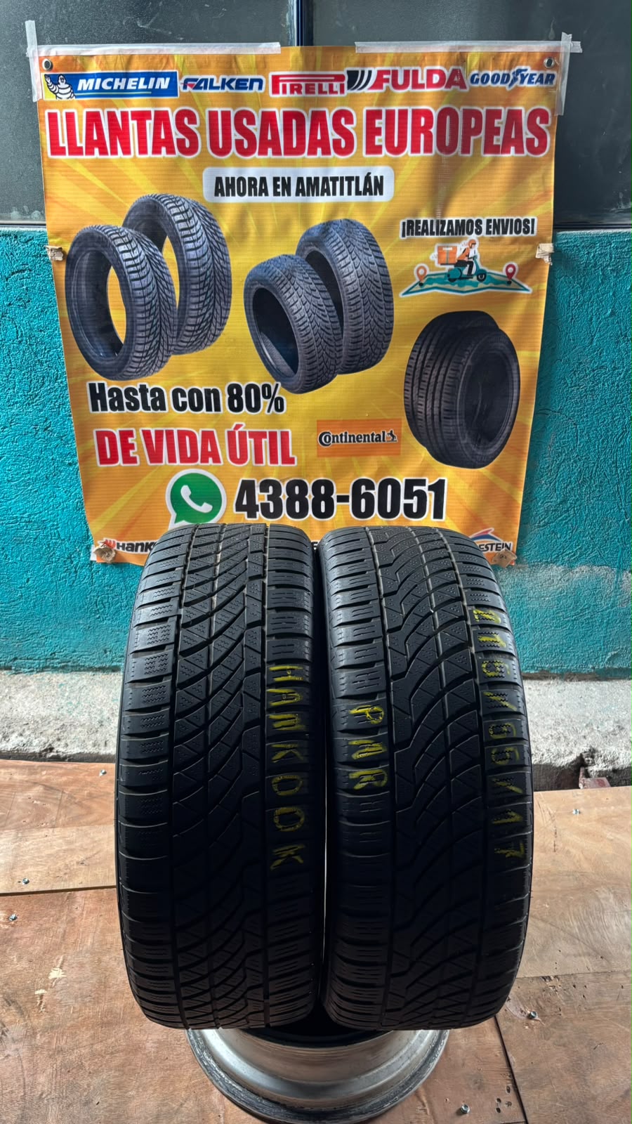 PAR DE LLANTAS 215/55/17 HANKOOK