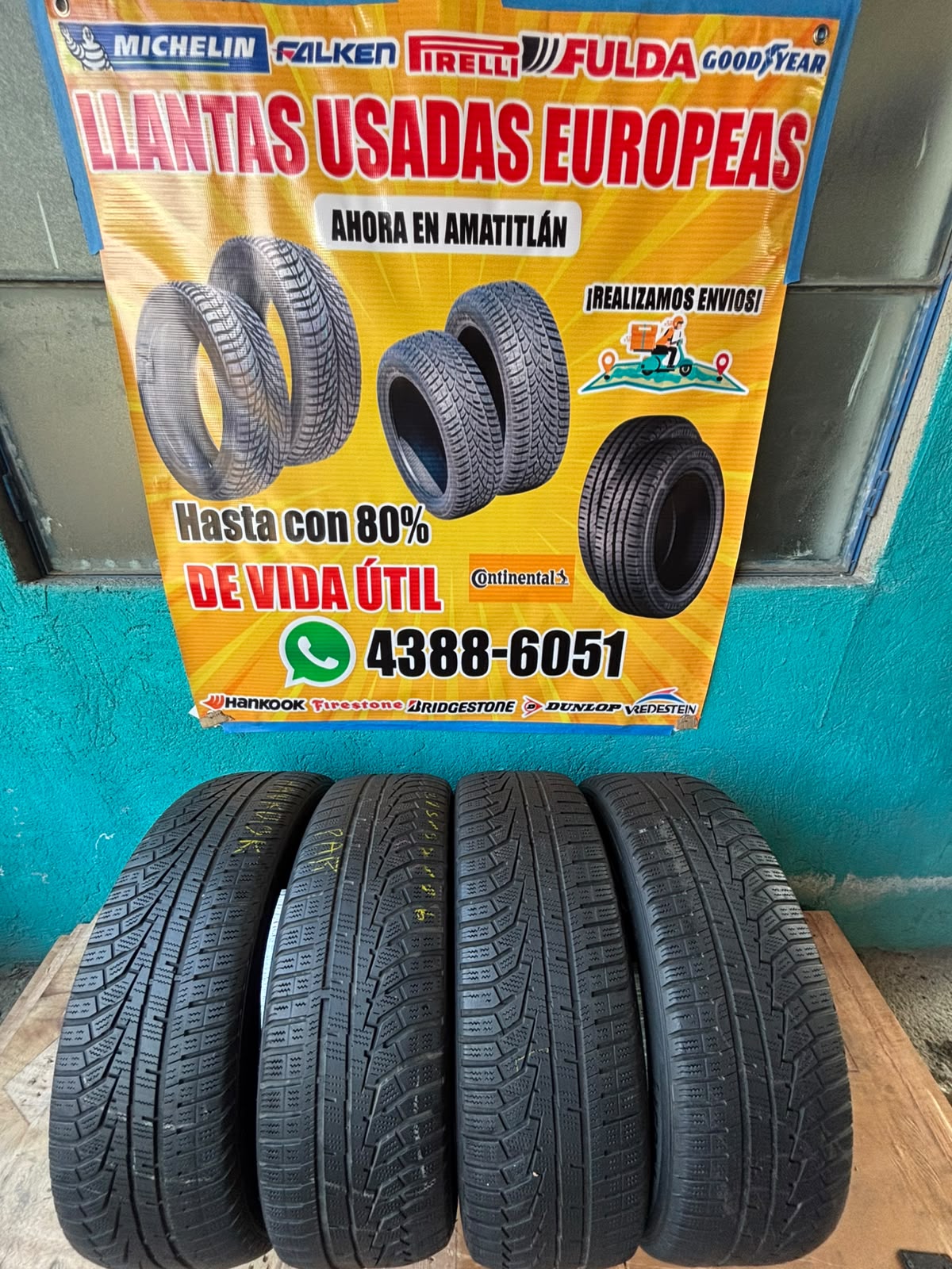 JUEGO DE LLANTAS 215/55/16 HANKOOK