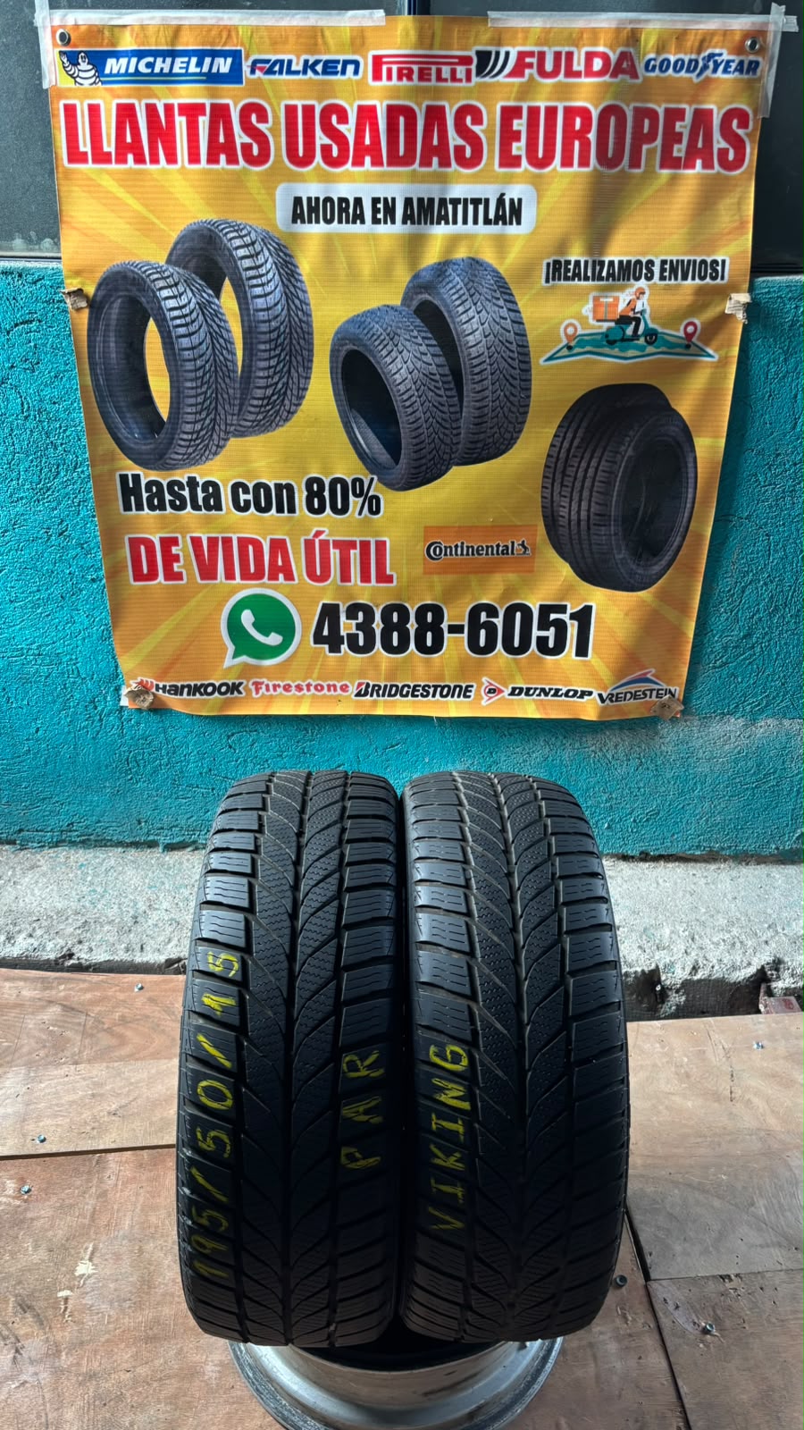 PAR DE LLANTAS 195/50/15 VIKING