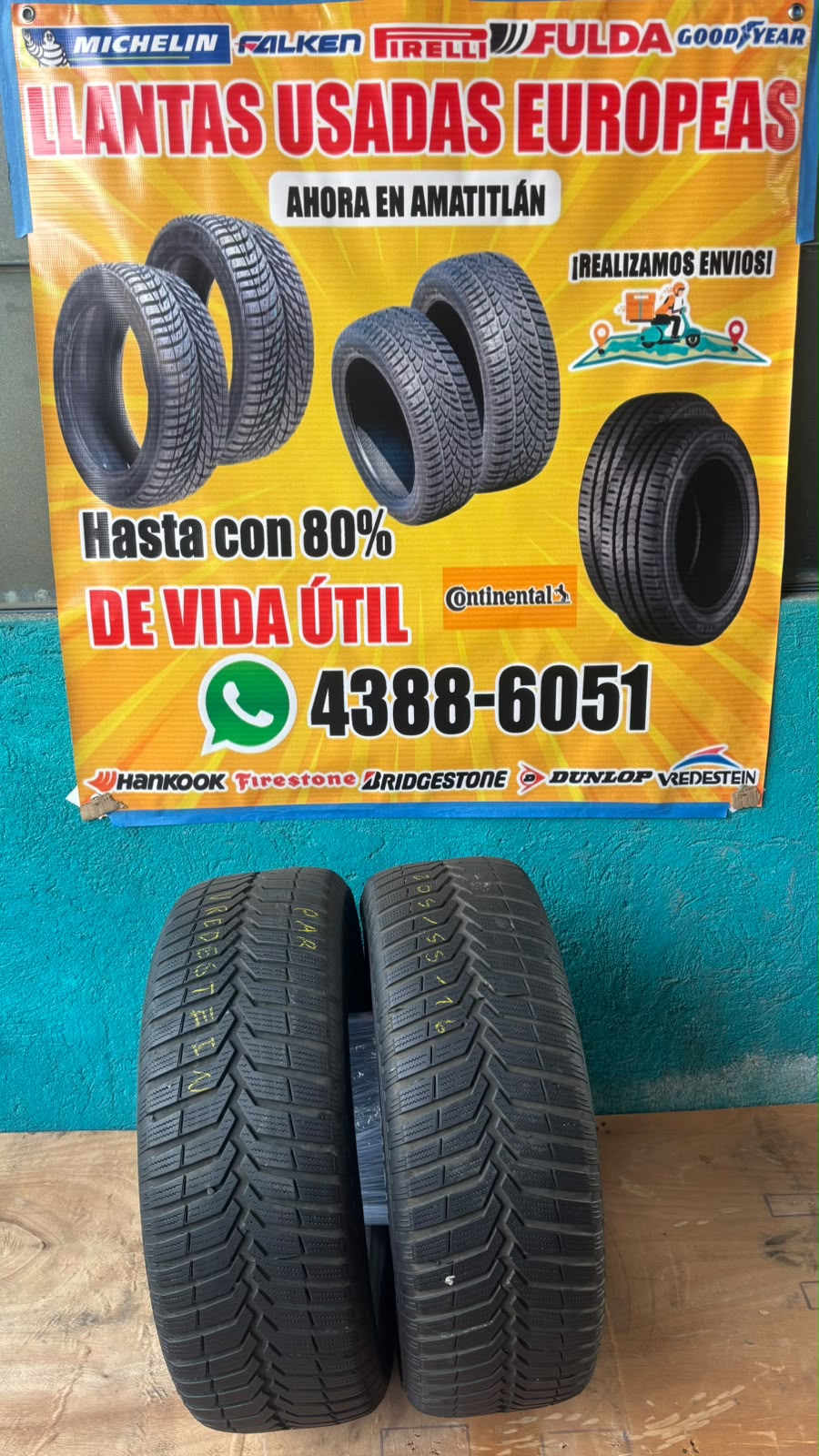 PAR DE LLANTAS 205/55/16 VREDESTEIN