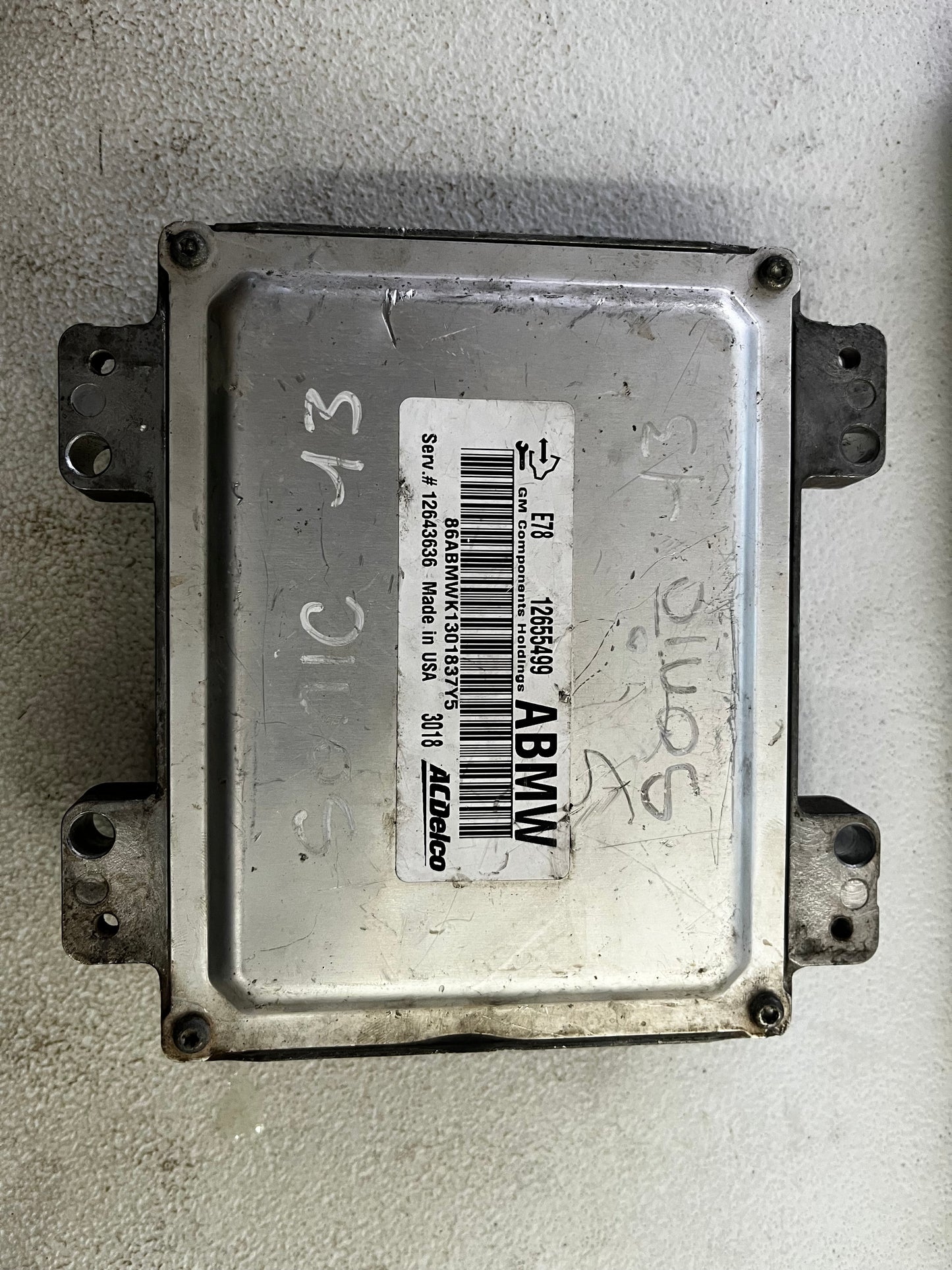 COMPUTADORA ABMW PARA CHEVROLET SONIC AUTOMATICO 2013 1.8