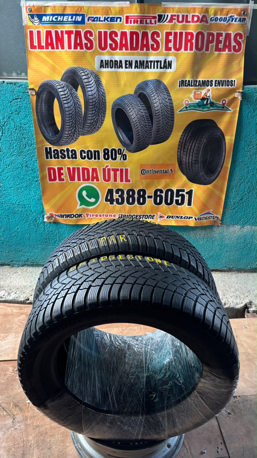PAR DE LLANTAS 205/55/16 BRIDGESTONE