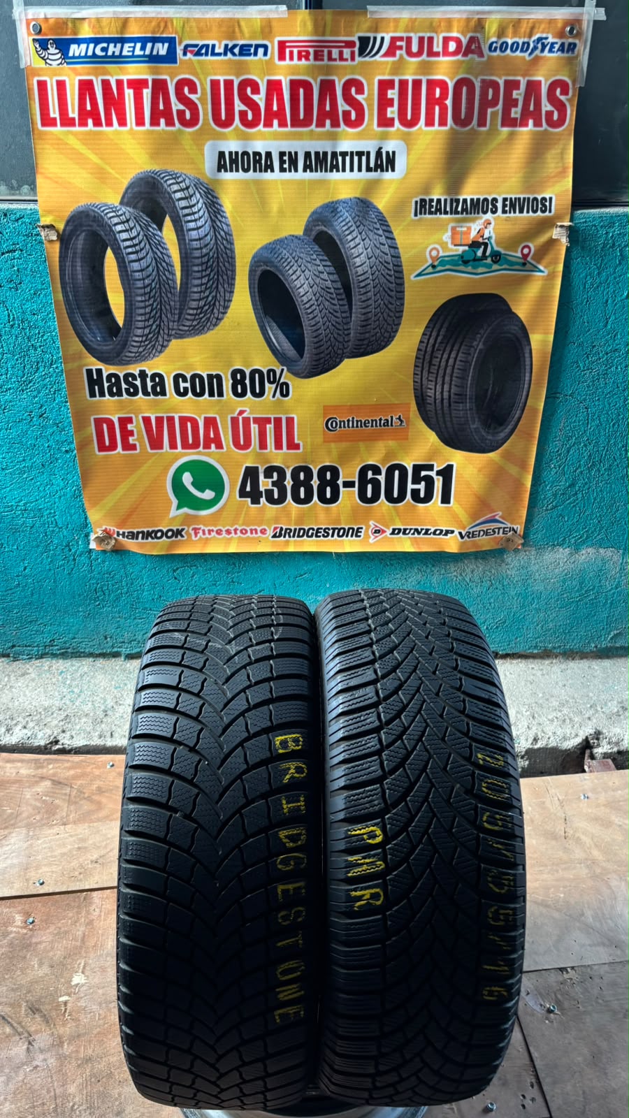 PAR DE LLANTAS 205/55/16 BRIDGESTONE
