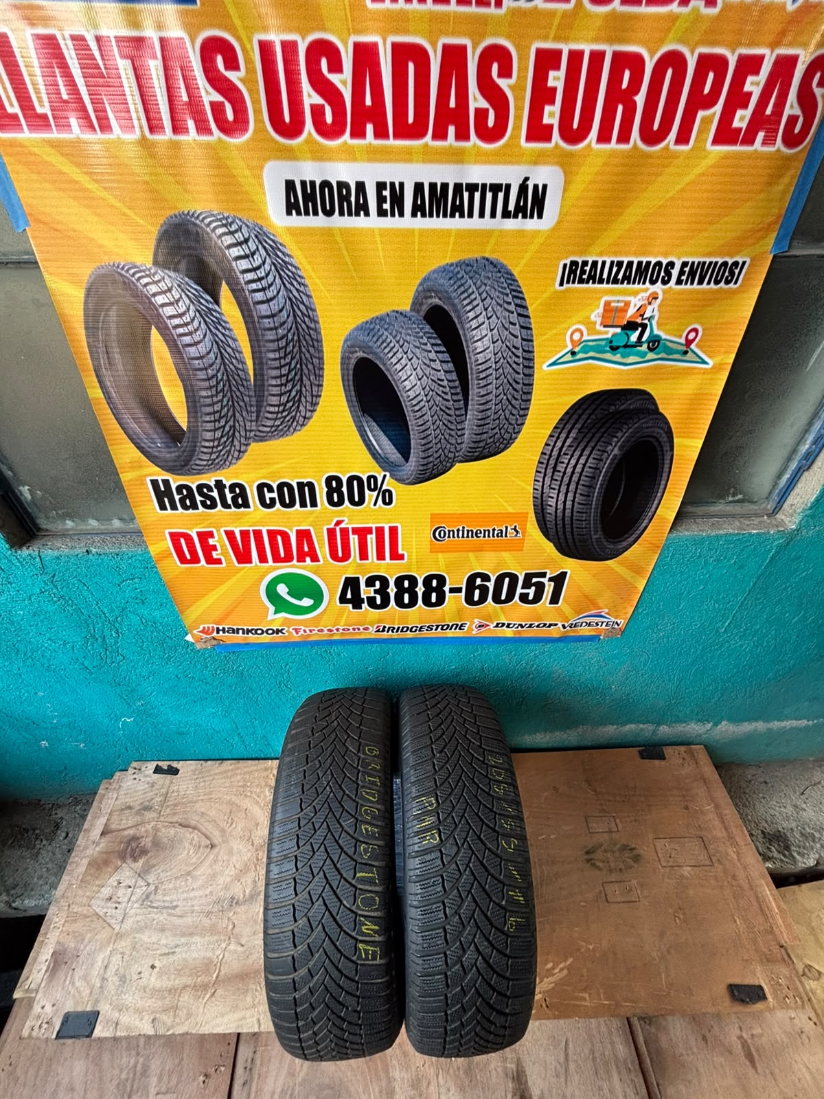 PAR DE LLANTAS 205/55/15 BRIDGESTONE
