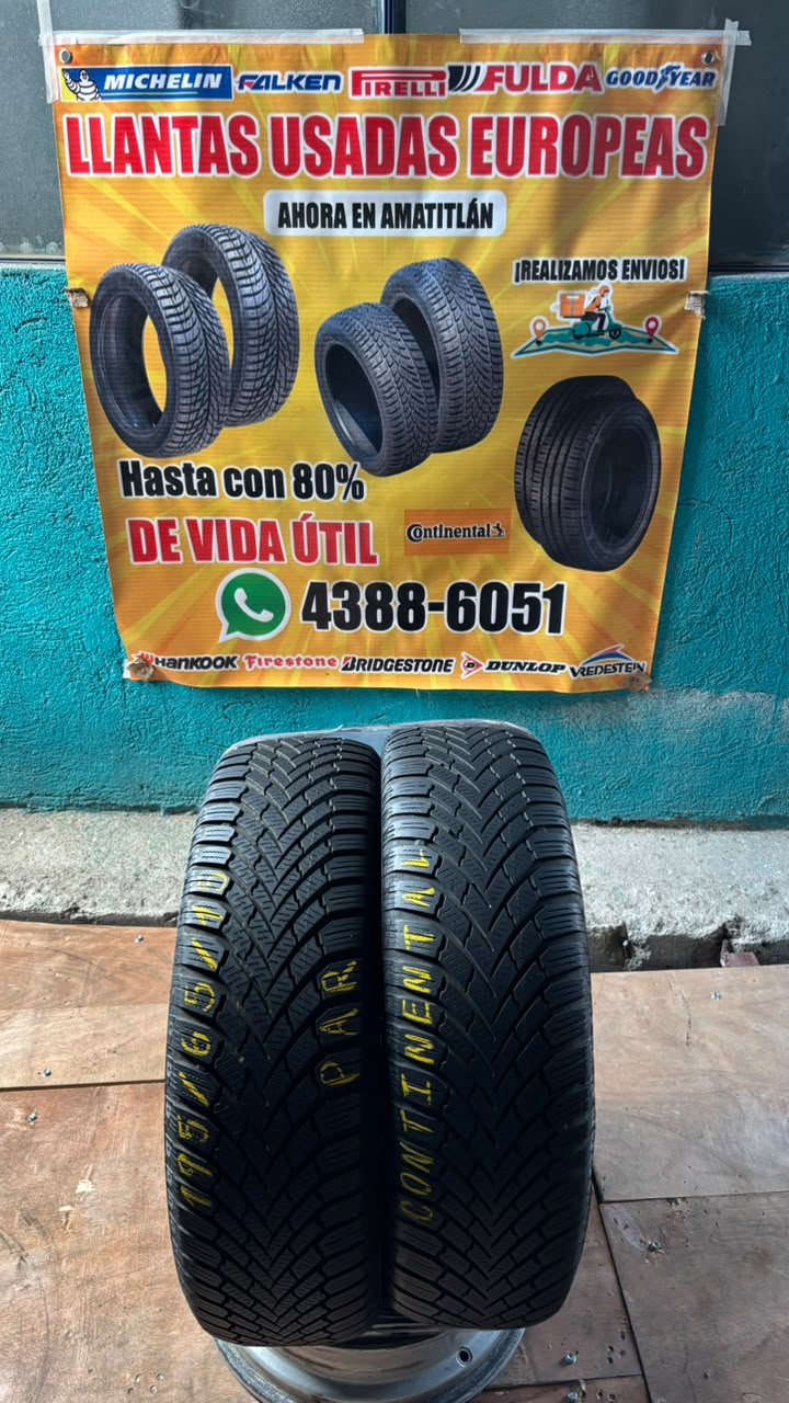 PAR DE LLANTAS 195/65/15 CONTINENTAL