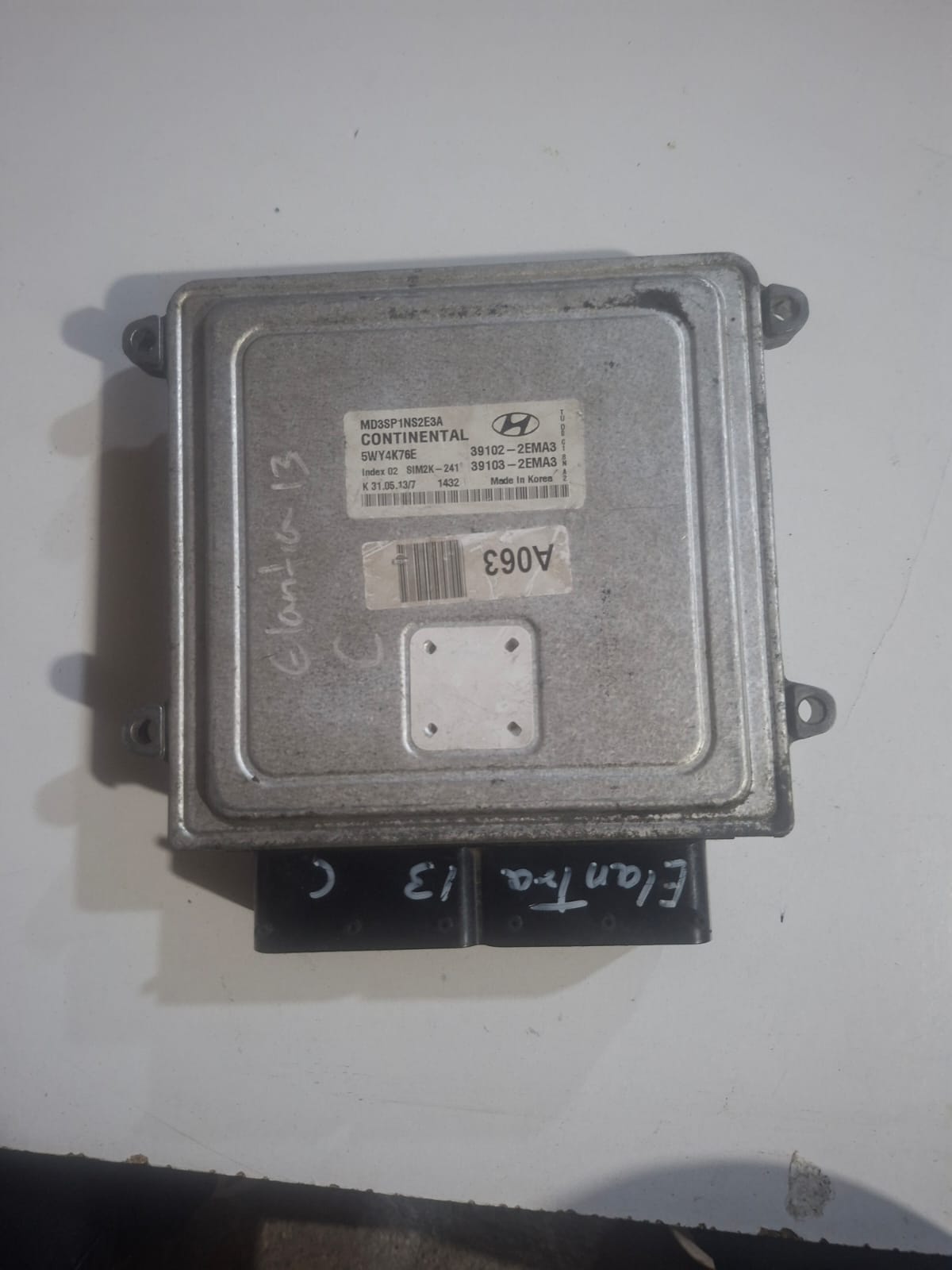 COMPUTADORA HYUNDAI ELANTRA 2013 A063 39102-2EMA3