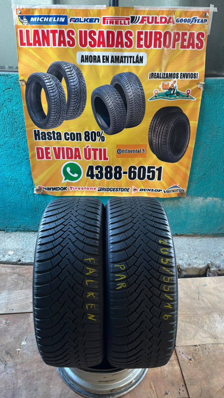 PAR DE LLANTAS 205/55/16 FALKEN