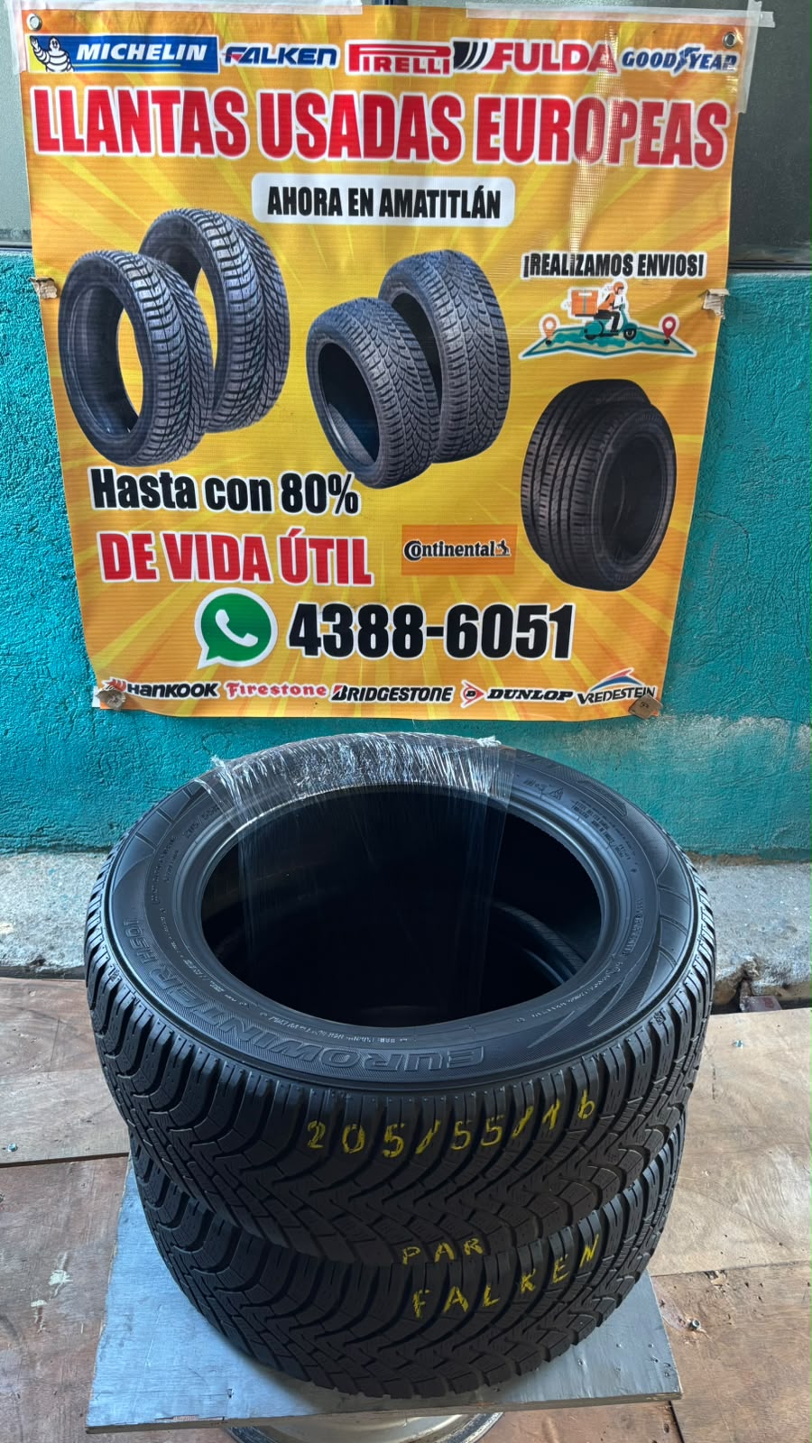 PAR DE LLANTAS 205/55/16 FALKEN