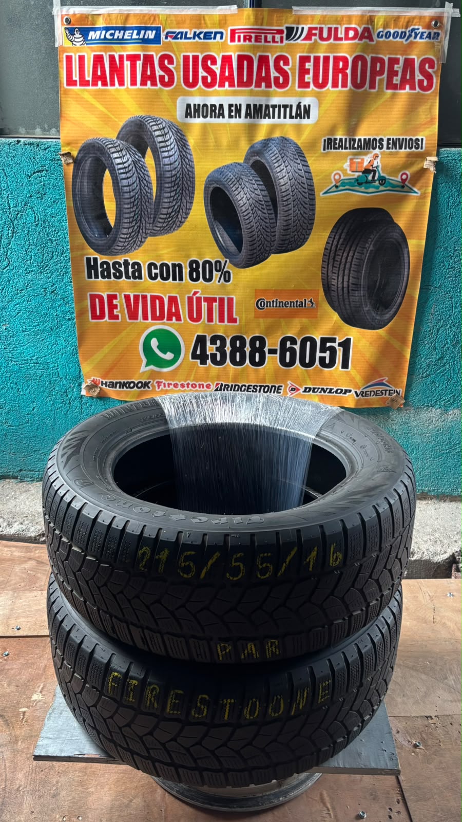 PAR DE LLANTAS 215/55/16 FIRESTONE