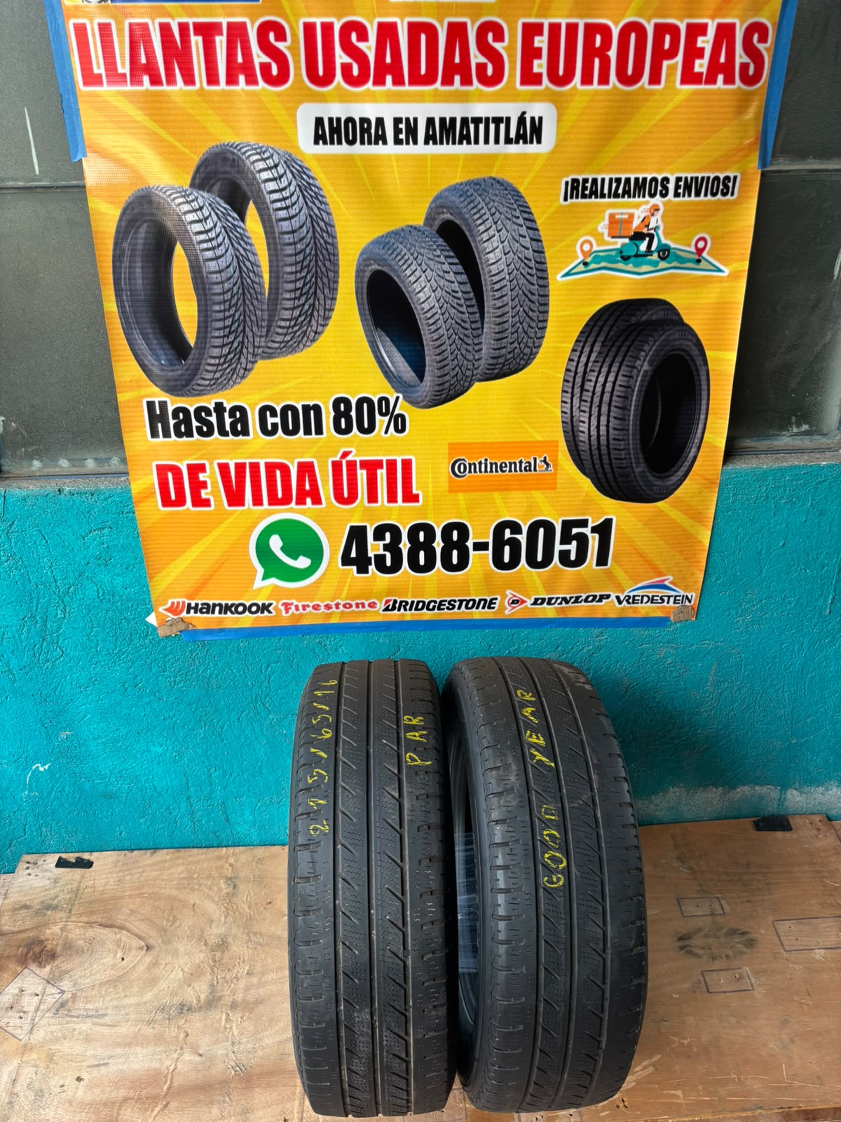 PAR DE LLANTAS 215/65/16 GOOD YEAR