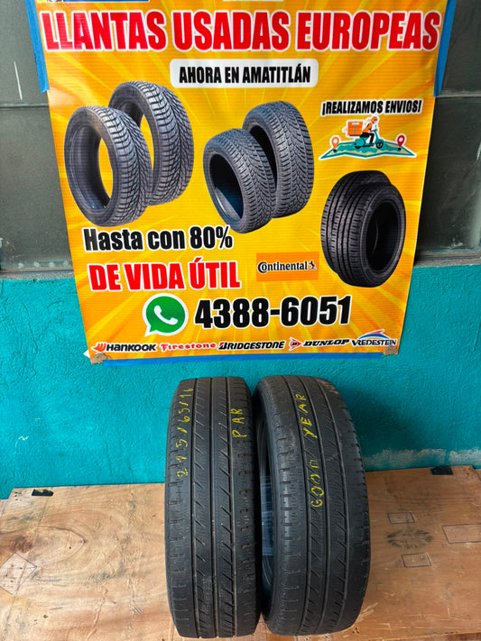 PAR DE LLANTAS 215/65/16 GOOD YEAR