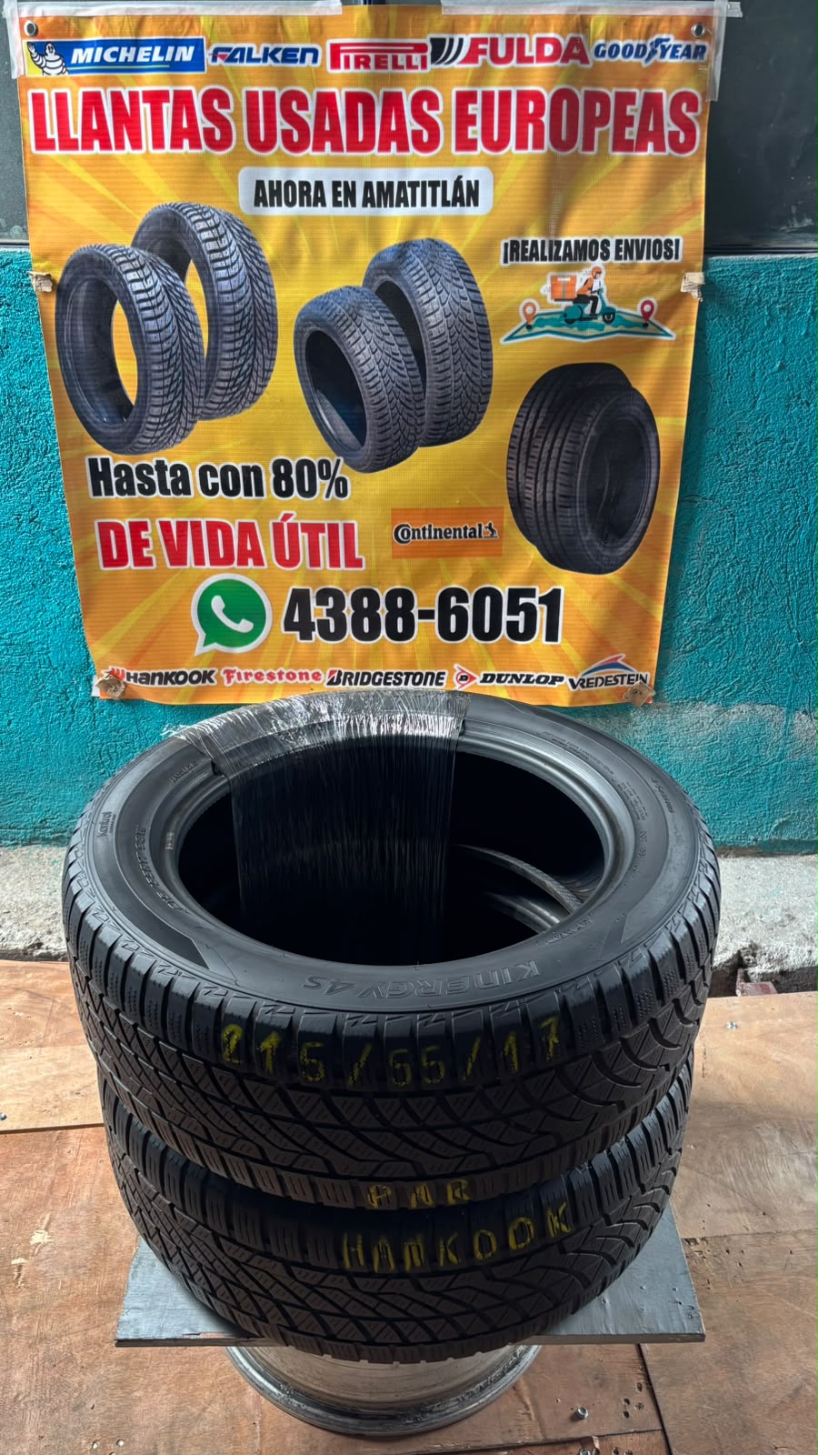 PAR DE LLANTAS 215/55/17 HANKOOK