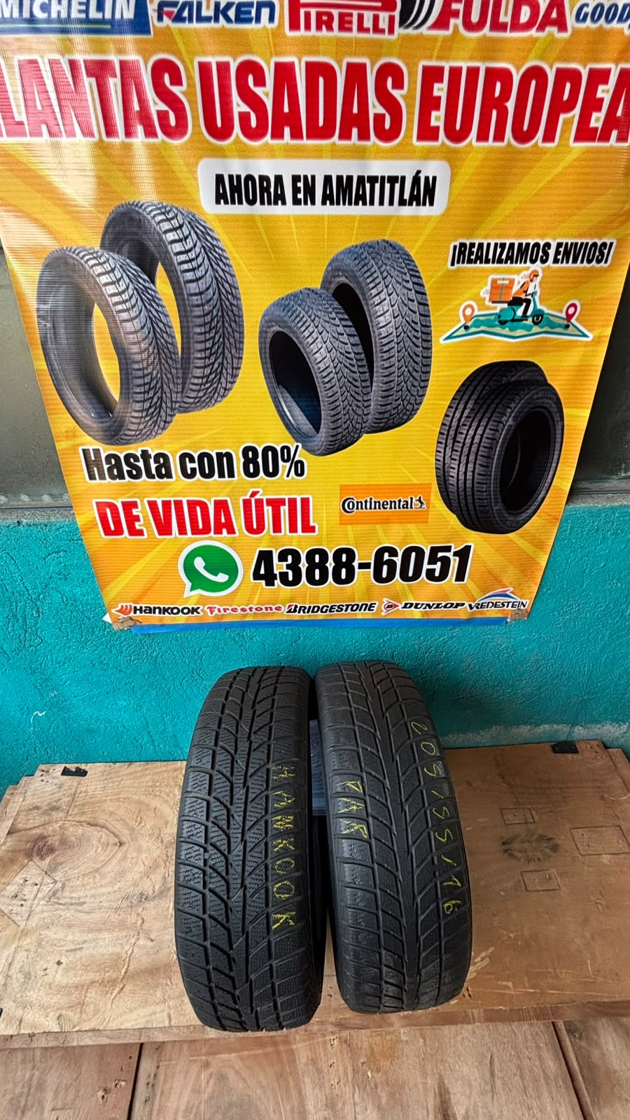 PAR DE LLANTAS 205/55/16 HANKOOK