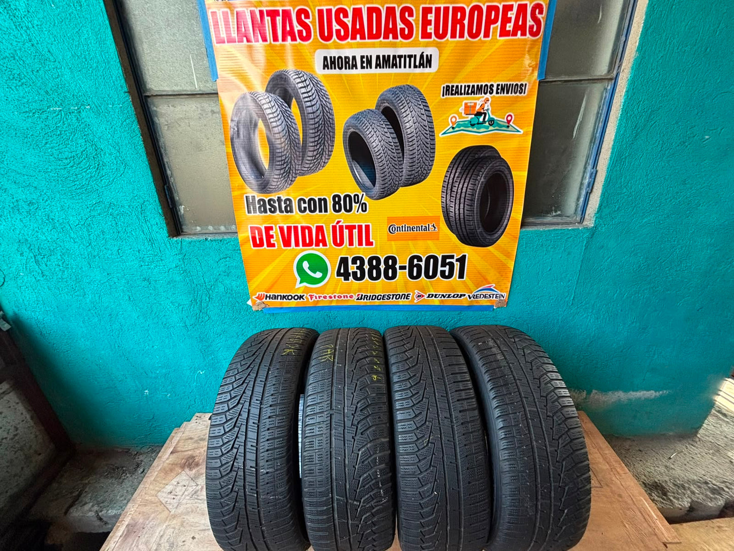 JUEGO DE LLANTAS 215/55/16 HANKOOK