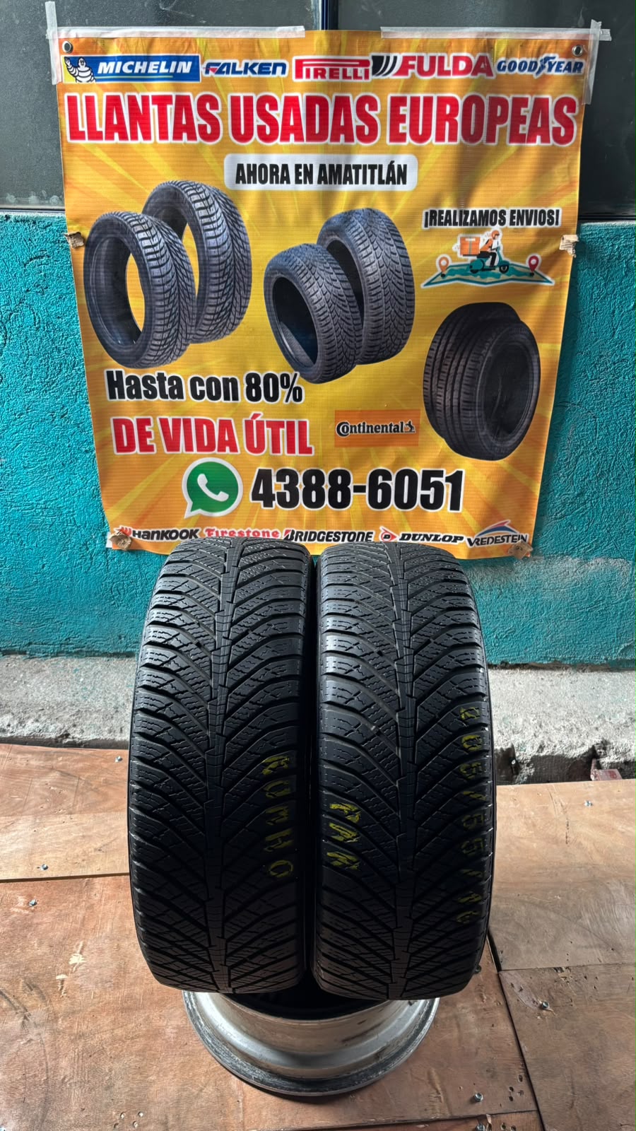 PAR DE LLANTAS 205/55/16 KUMHO