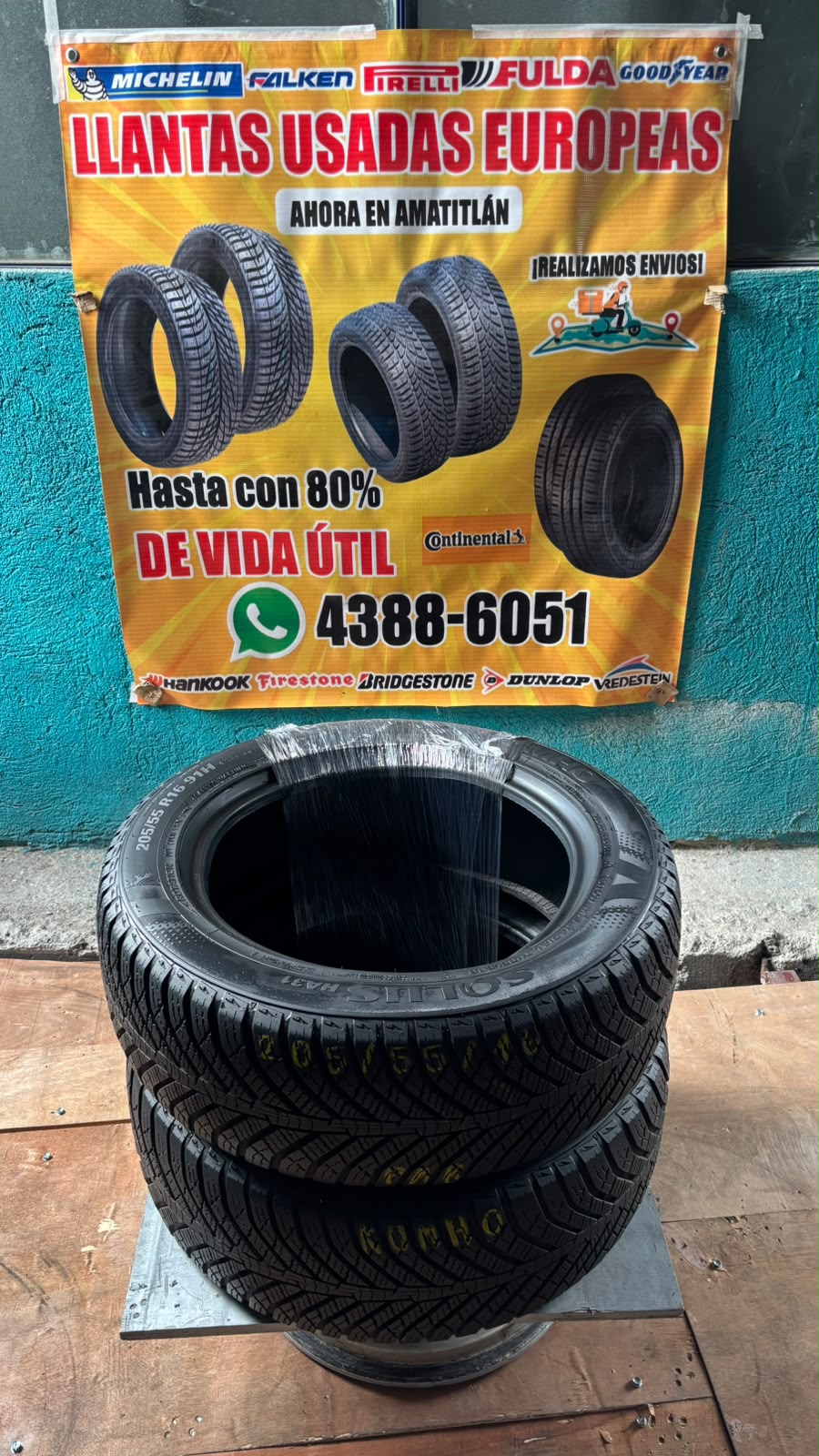 PAR DE LLANTAS 205/55/16 KUMHO