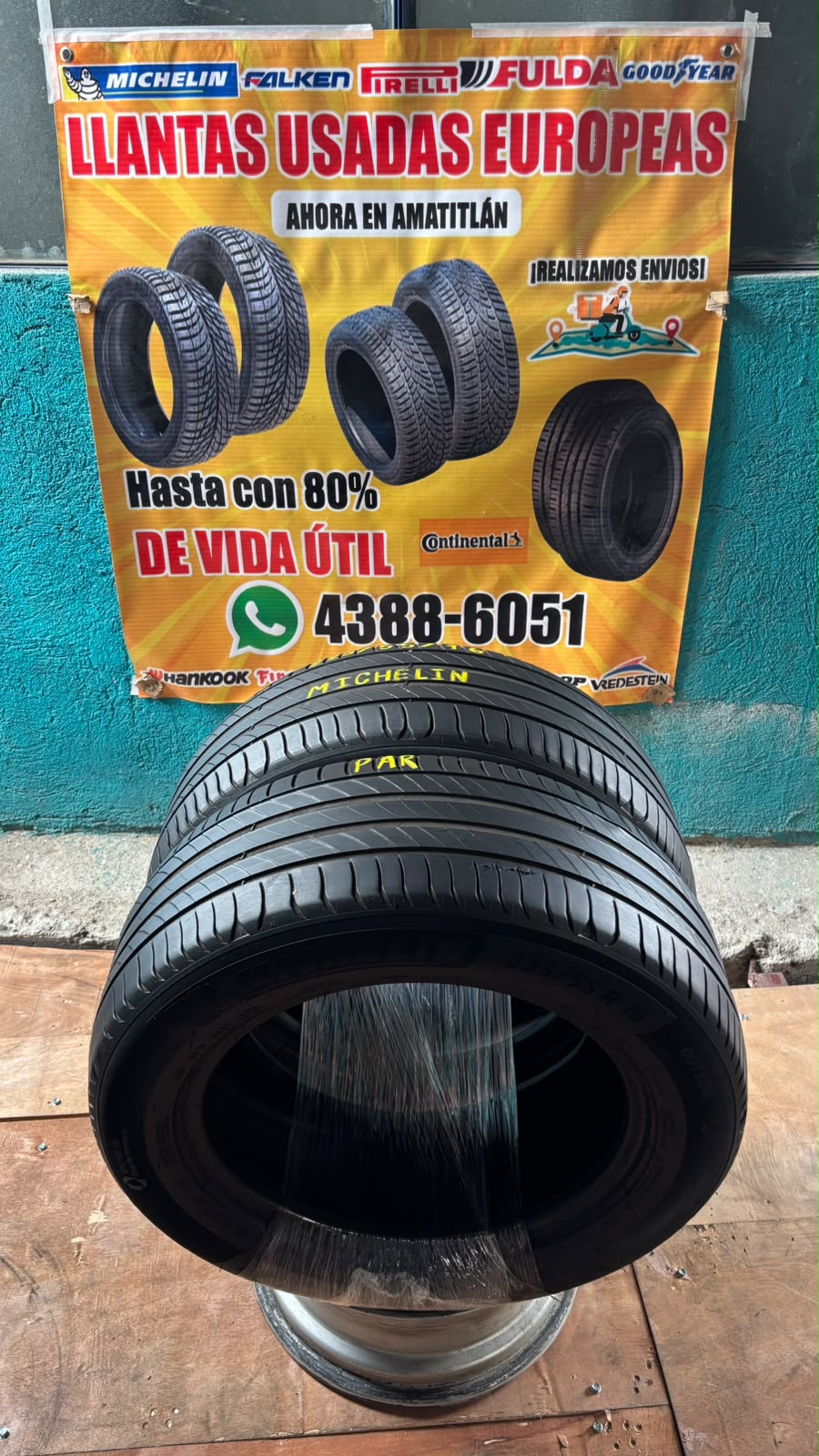 PAR DE LLANTAS 225/55/16 MICHELIN
