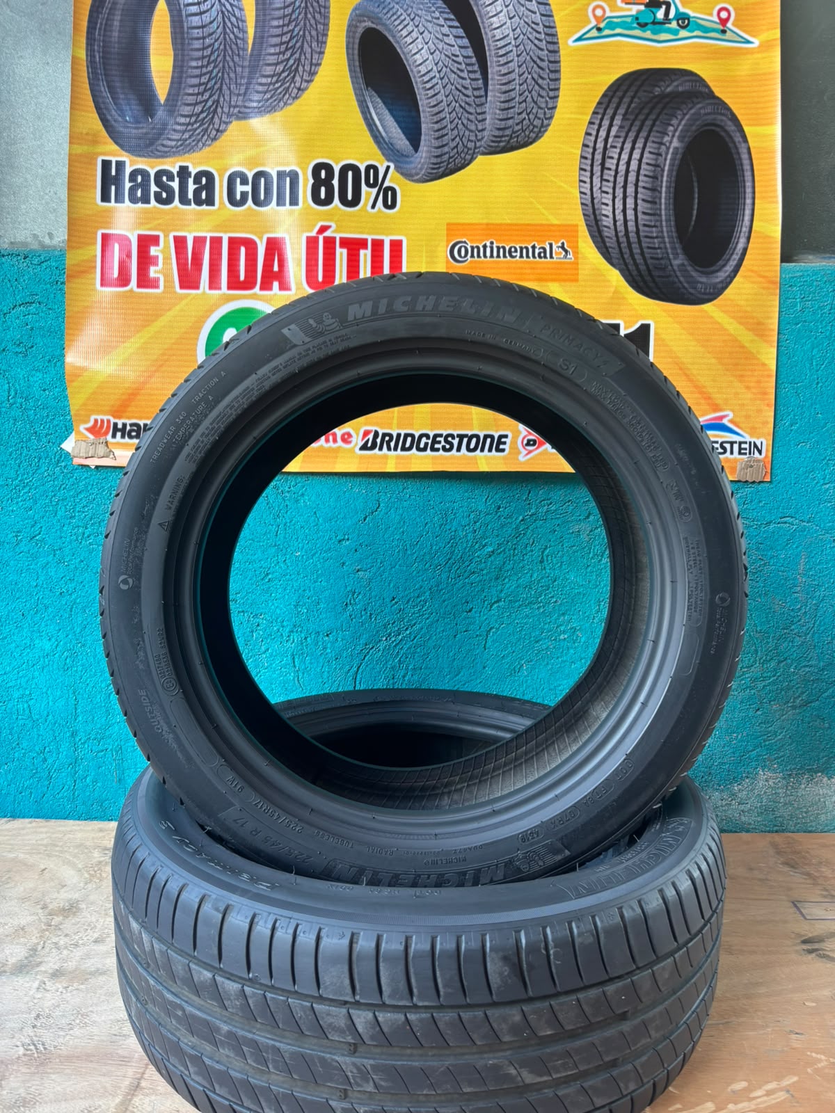 PAR DE LLANTAS 225/45/17 MICHELLIN